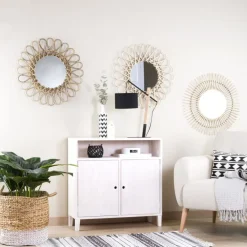 Aik Miroir 60d rotin naturel^Banak Clearance