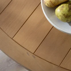 Amaia Table à manger ronde en bois massif de manguier^Banak Outlet