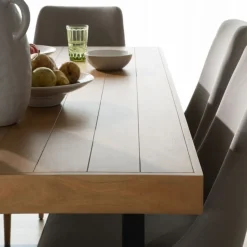 Amaia Table à manger rectangulaire en bois massif de manguier et métal^Banak Sale