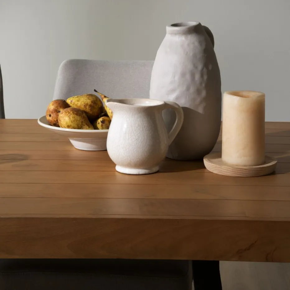 Amaia Table à manger rectangulaire en bois massif de manguier et métal^Banak Sale