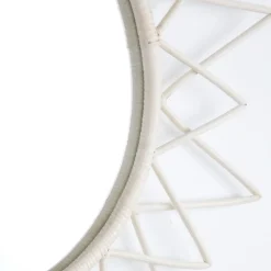 Aveiro Miroir rond mural en rotin naturel^Banak Clearance