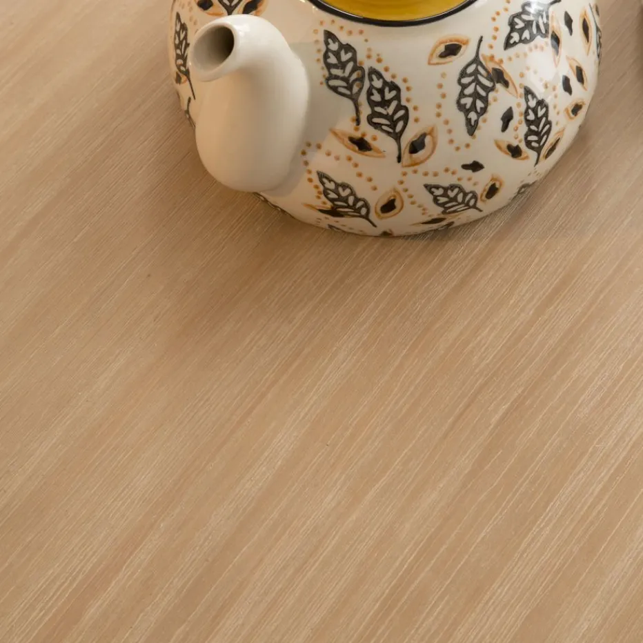 Avelin Table basse relevable en bois blanc et naturel^Banak