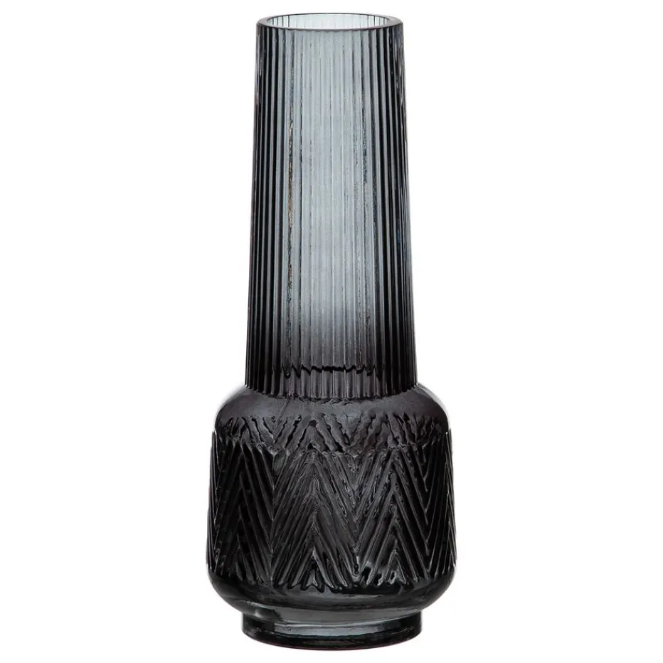 Bada Vase gris décoration en verre^Banak Online
