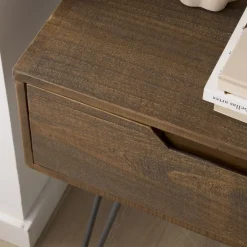 Baltic Table de nuit en bois massif et métal^Banak Sale