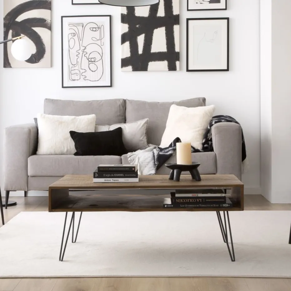 Baltic Table en bois massif et métal^Banak Sale