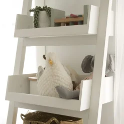Bassay étagère échelle en bois laqué blanc^Banak Hot
