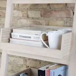 Bassay étagère échelle en bois couleur naturelle^Banak Online