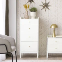 Berna Commode en bois laqué blanc^Banak Outlet