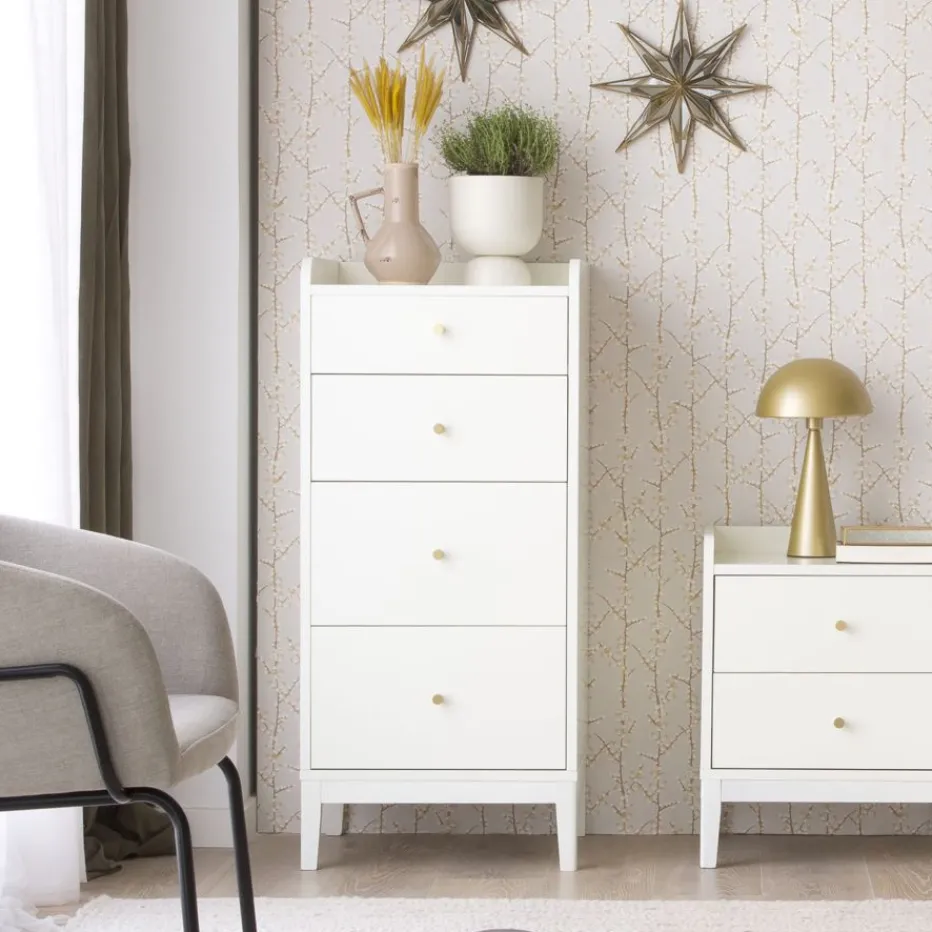 Berna Commode en bois laqué blanc^Banak Outlet