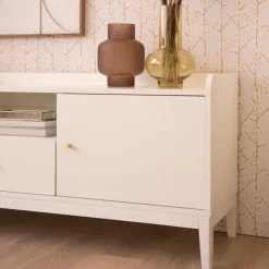 Berna Meuble tv en bois laqué blanc^Banak Hot