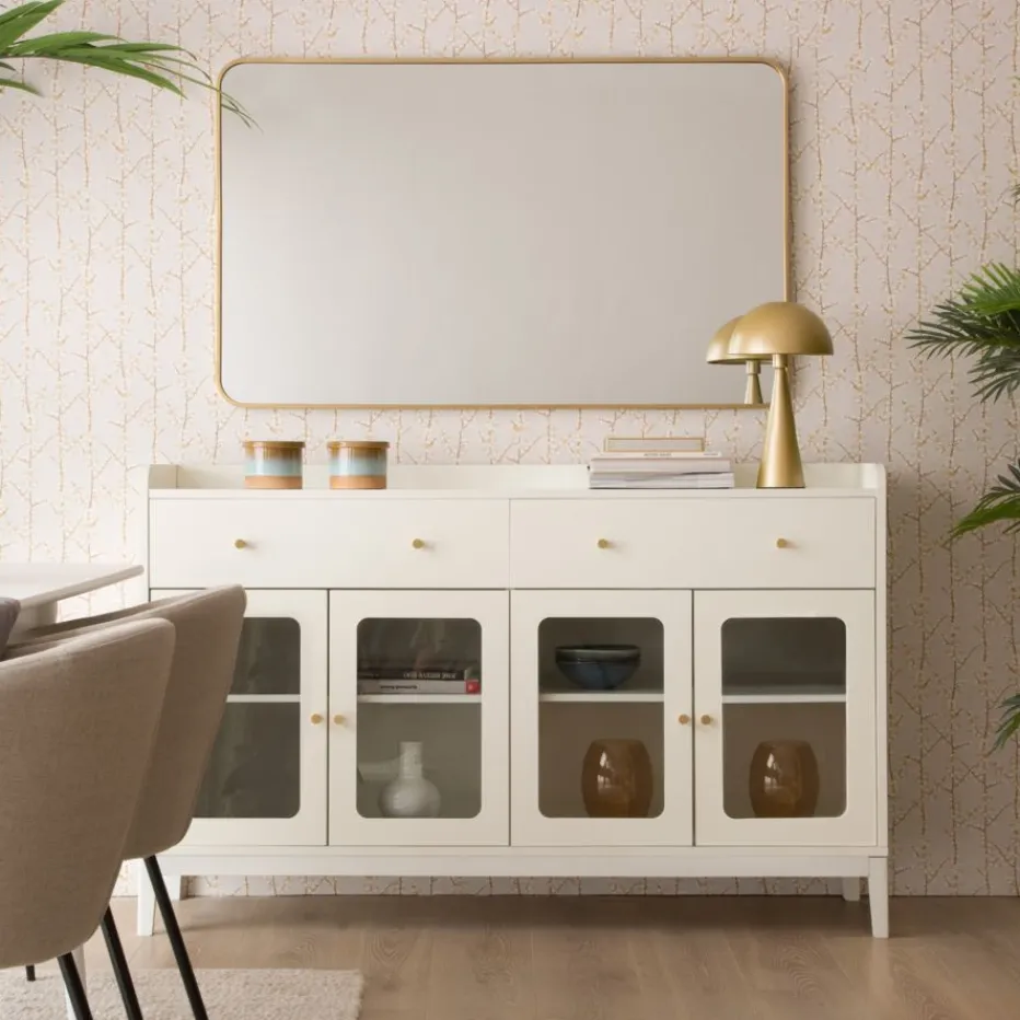 Berna Vitrine en bois laqué blanc^Banak Best