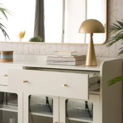 Berna Vitrine en bois laqué blanc^Banak Best