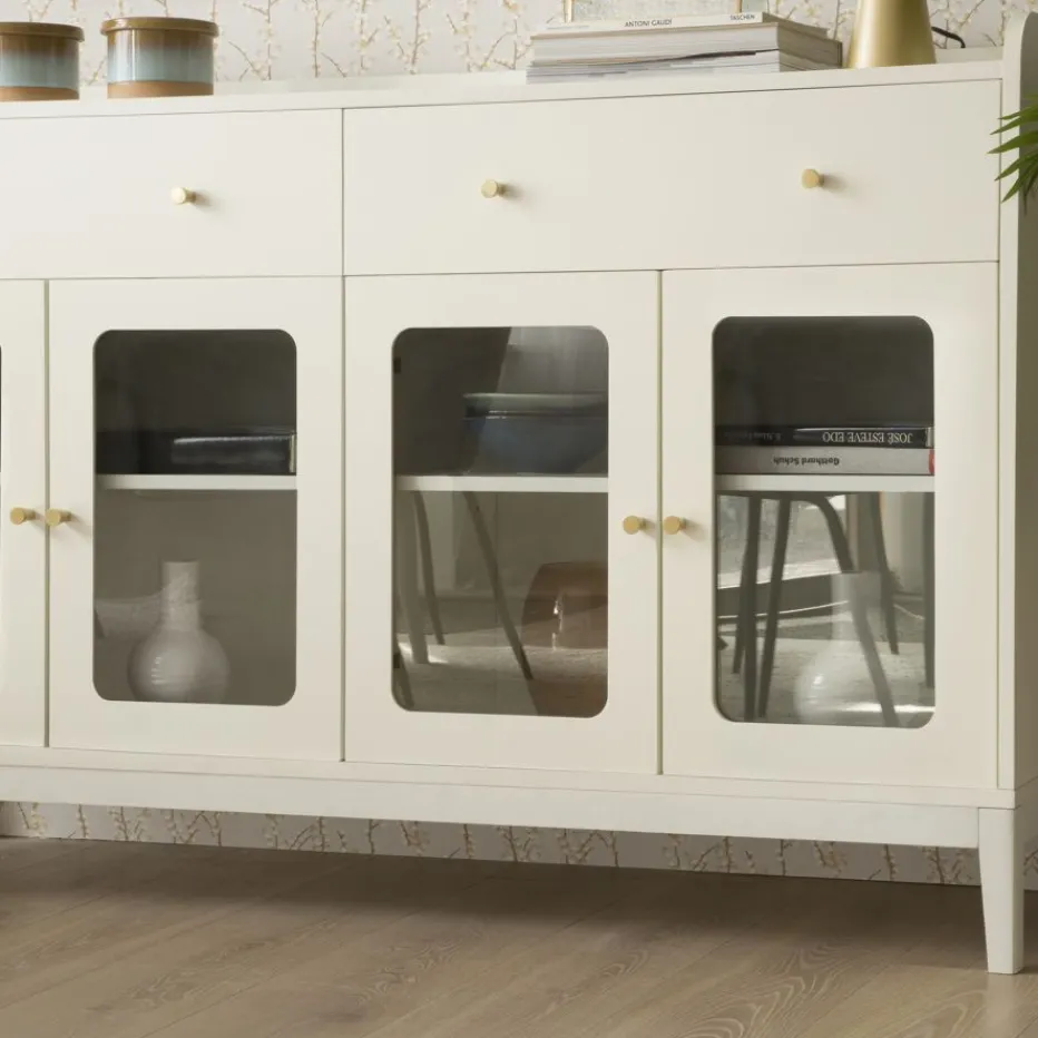 Berna Vitrine en bois laqué blanc^Banak Best
