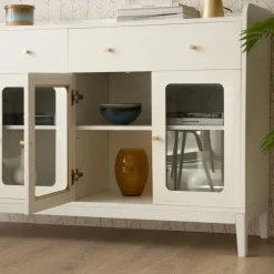 Berna Vitrine en bois laqué blanc^Banak Best