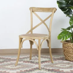 Bihar Chaise en bois massif d'orme couleur naturelle antique^Banak Best