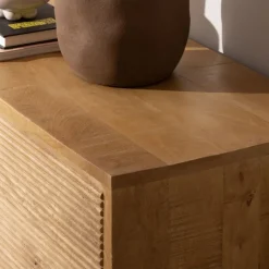 Boreal Table de nuit en bois massif de manguier et métal^Banak