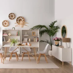 Canes Buffet bas blanc mat et naturel duna^Banak Clearance