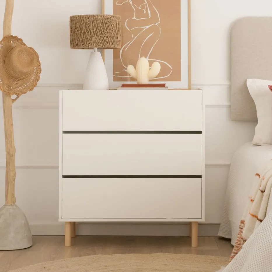 Canes Commode blanc mat et naturel duna^Banak Online