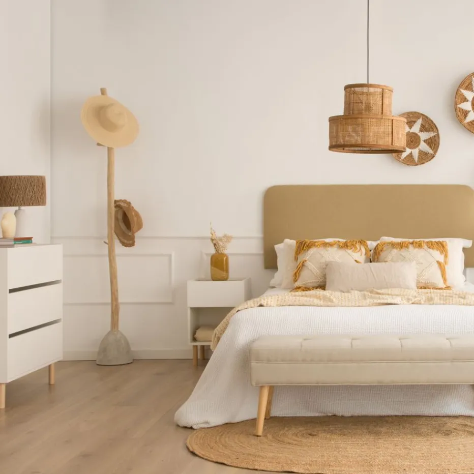 Canes Commode blanc mat et naturel duna^Banak Online