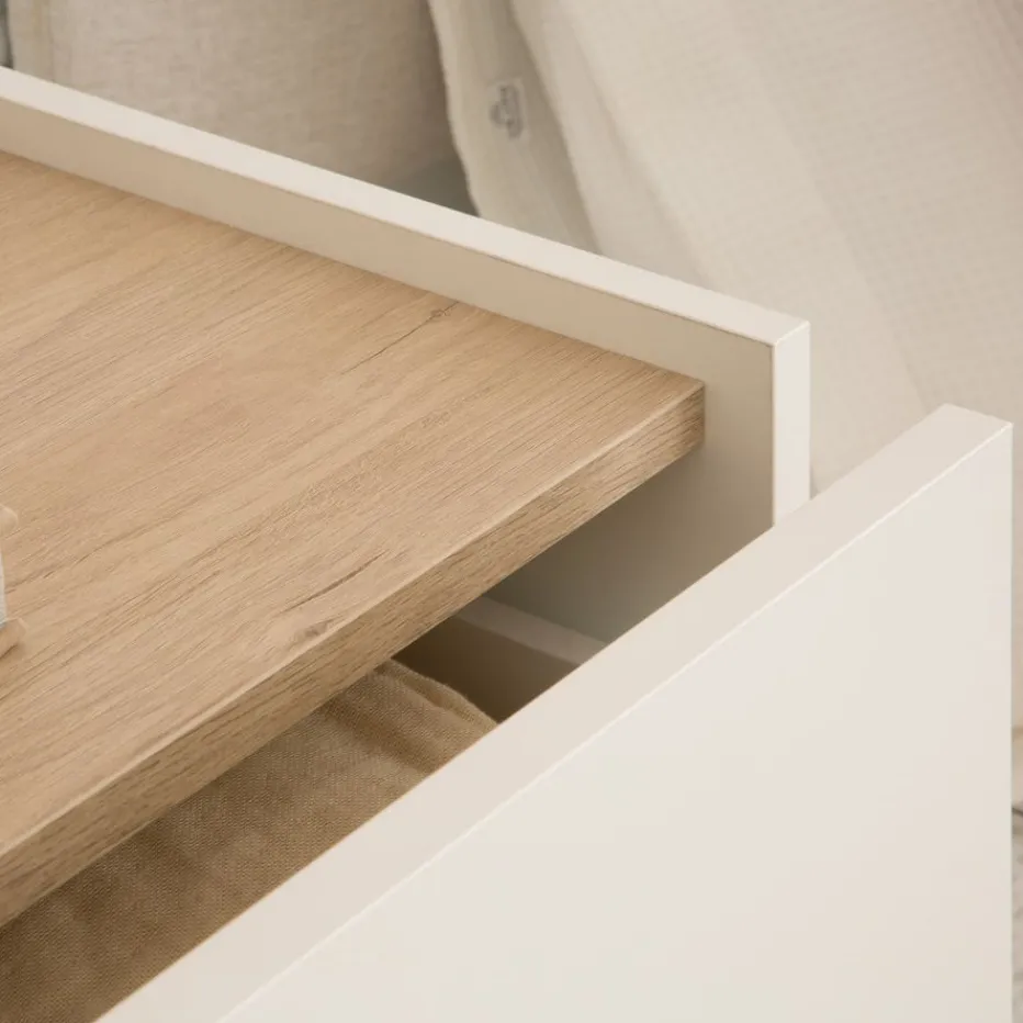 Canes Commode blanc mat et naturel duna^Banak Online