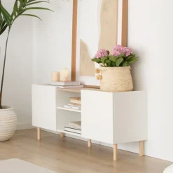 Canes Meuble tv petit blanc mat et naturel duna^Banak Sale