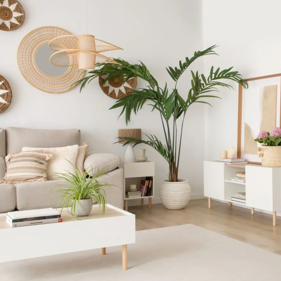 Canes Table basse blanc mat et naturel duna^Banak Outlet