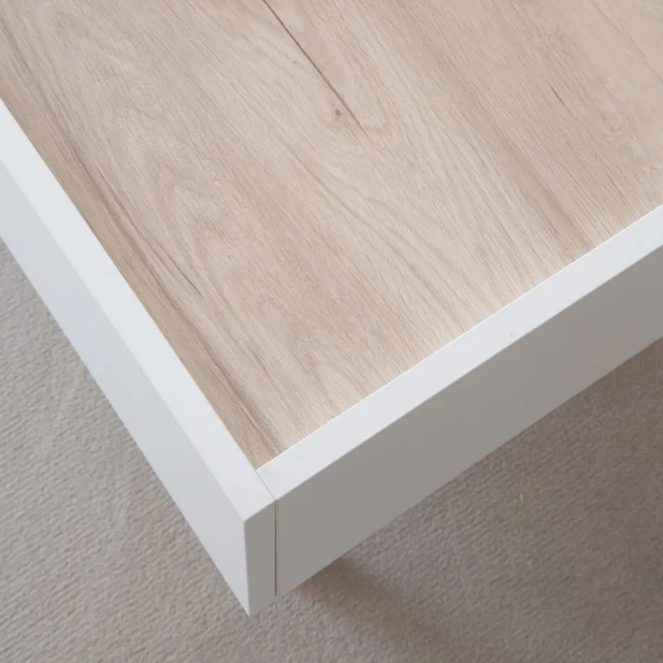 Canes Table basse blanc mat et naturel duna^Banak Outlet