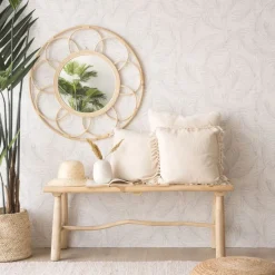 Ceira Miroir rond mural en rotin naturel^Banak Hot