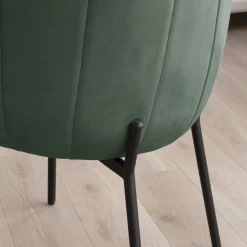 Chaise Nilsa en velours vert d'eau^Banak Online