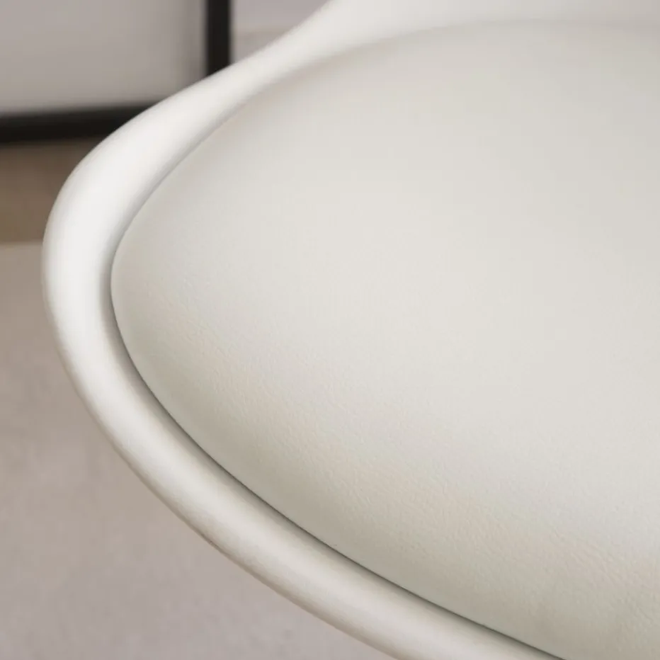 Christie Chaise de bureau blanche à roulettes^Banak Hot