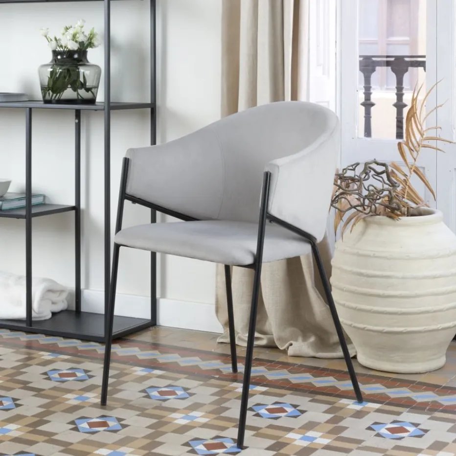 Coco Chaise velours gris^Banak Sale