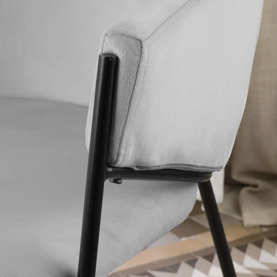 Coco Chaise velours gris^Banak Sale