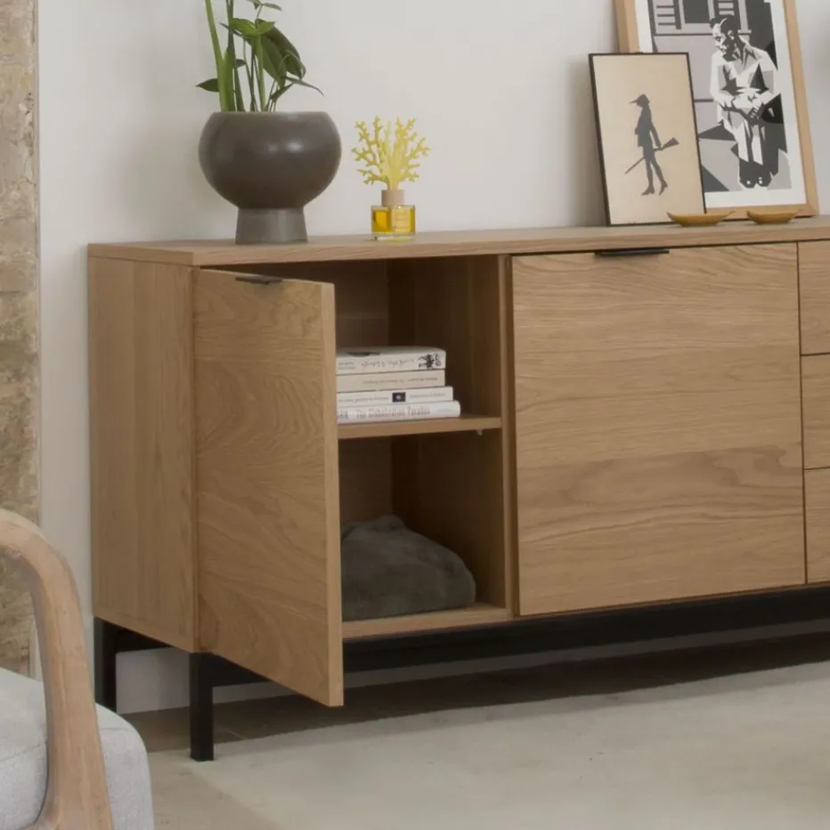 Coimbra Buffet haut en bois et métal^Banak Online