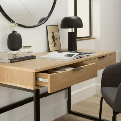 Coimbra Bureau en bois et métal avec tiroirs^Banak