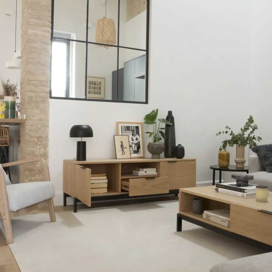 Coimbra Meuble tv en bois et métal^Banak New