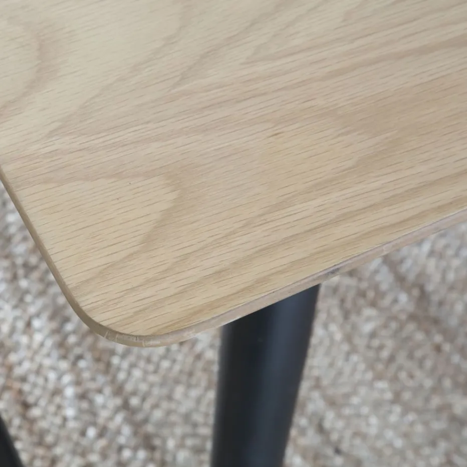 Coimbra Table de salle à manger rectangulaire en bois et métal^Banak Discount