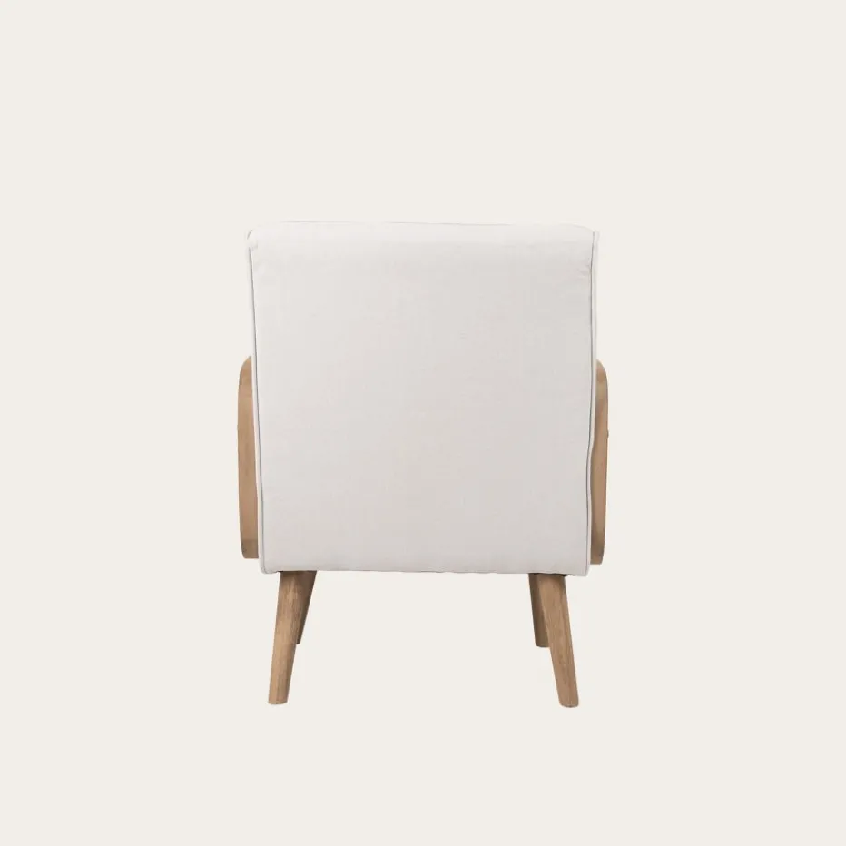 Corfu Sillón tapizado y madera^Banak Outlet