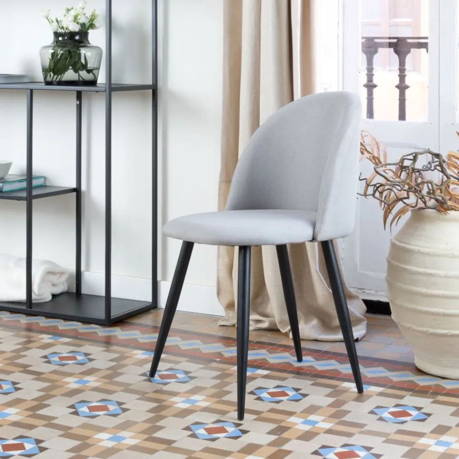 Curie Chaise rembourrée gris^Banak Discount