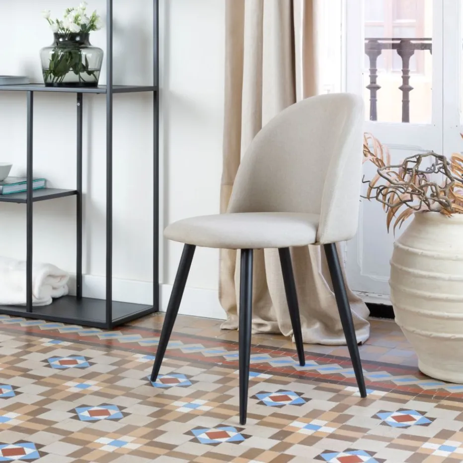 Curie Chaise rembourrée beige^Banak Clearance