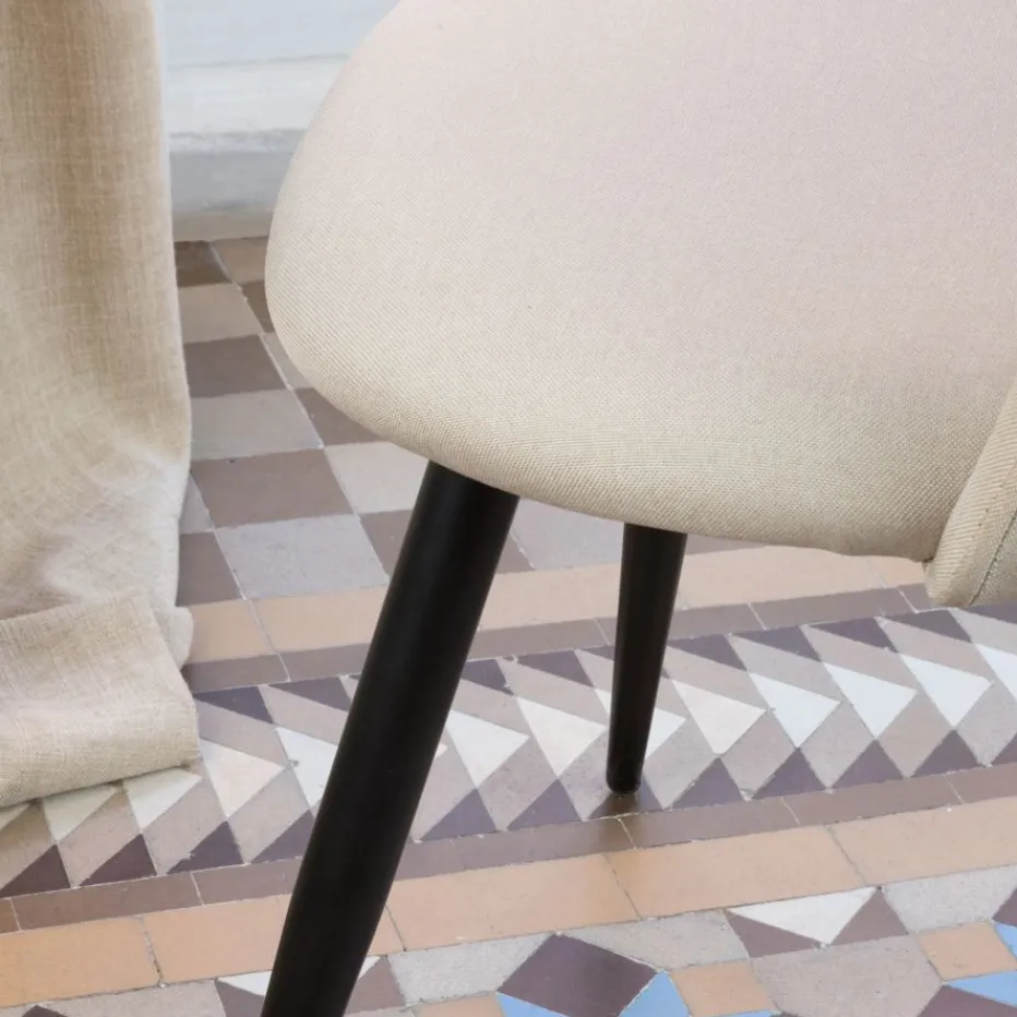 Curie Chaise rembourrée beige^Banak Clearance