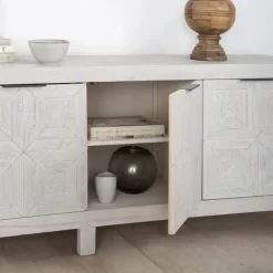 Cuzco Buffet bas en bois massif blanc wild^Banak