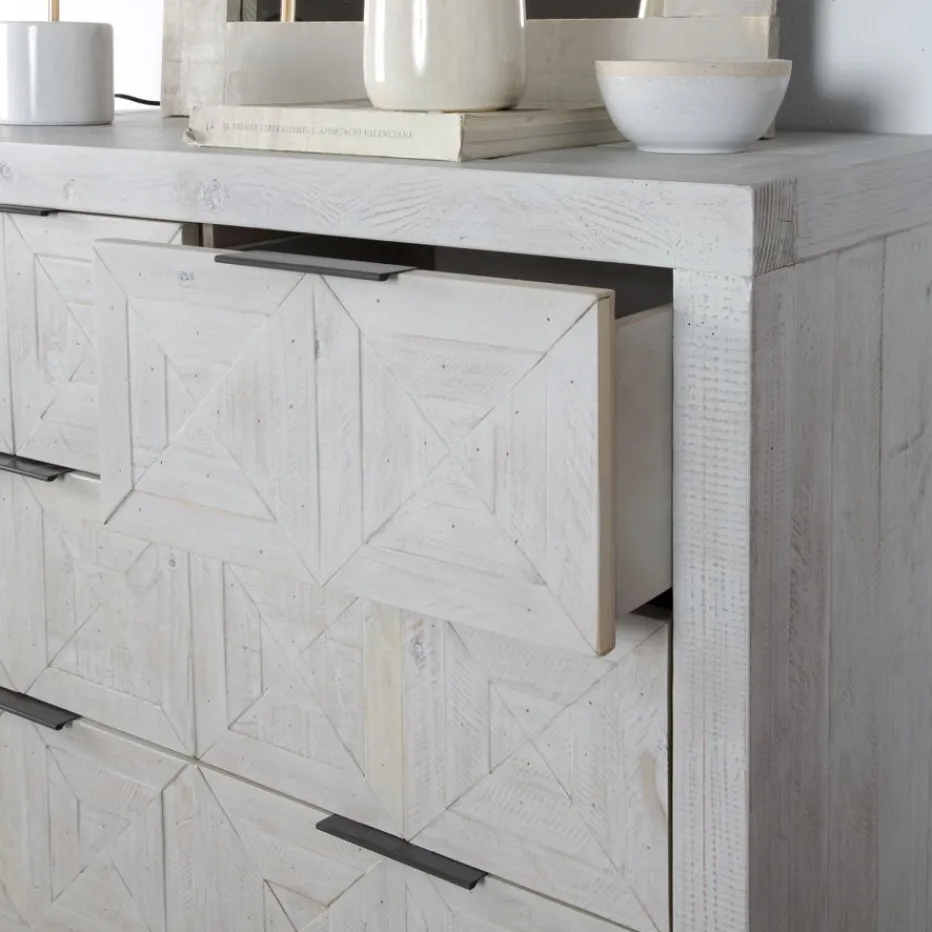 Cuzco Commode en bois massif blanc wild^Banak Sale
