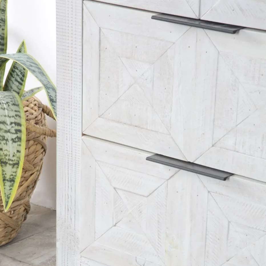 Cuzco Commode en bois massif blanc wild^Banak Sale