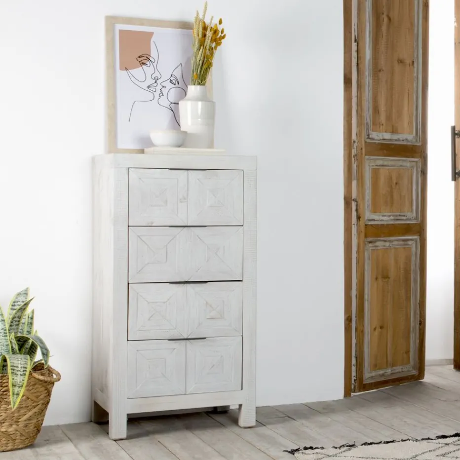Cuzco Commode en bois massif blanc wild^Banak Best
