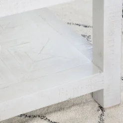 Cuzco Table basse en bois massif et verre^Banak