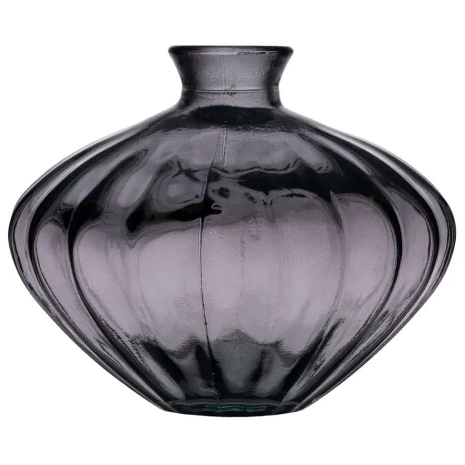 Dasas Vase en verre recyclé gris^Banak Clearance