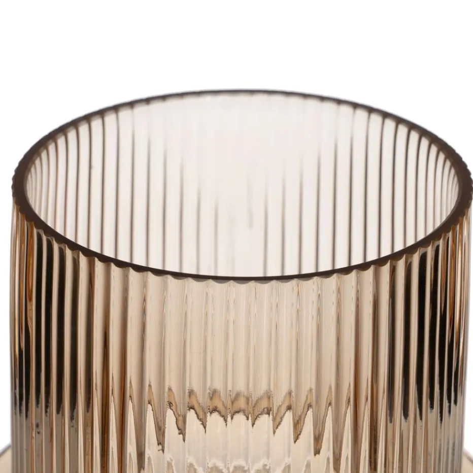 Delas Vase en verre brun^Banak New