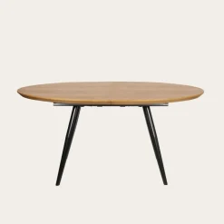 Didier Mesa de comedor extensible ovalada 160/200 de madera y metal^Banak Sale