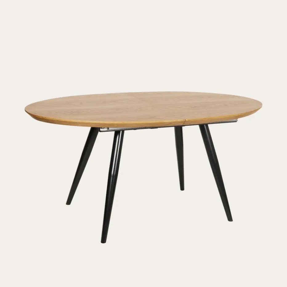 Didier Mesa de comedor extensible ovalada 160/200 de madera y metal^Banak Sale