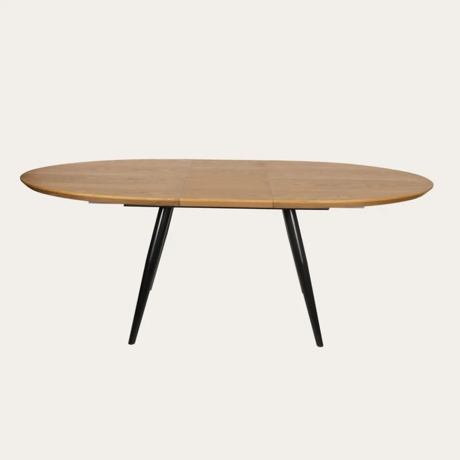 Didier Mesa de comedor extensible ovalada 160/200 de madera y metal^Banak Sale